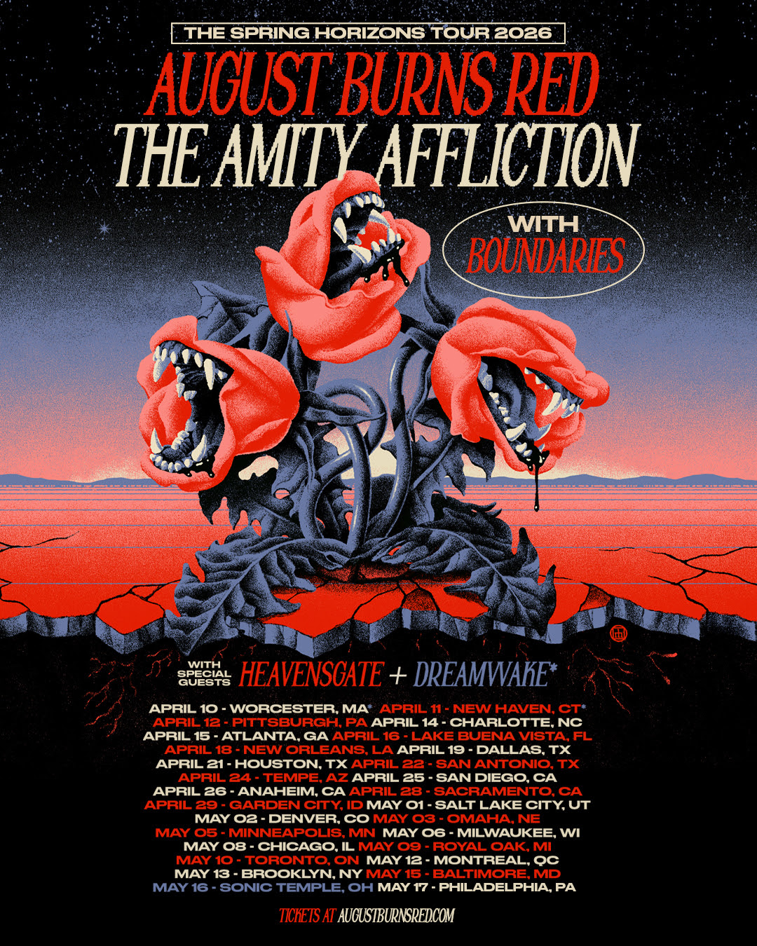 THE AMITY AFFLICTION + AUGUST BURNS RED ANNOUNCE SPRING 2026 CO-HEADLINE TOUR