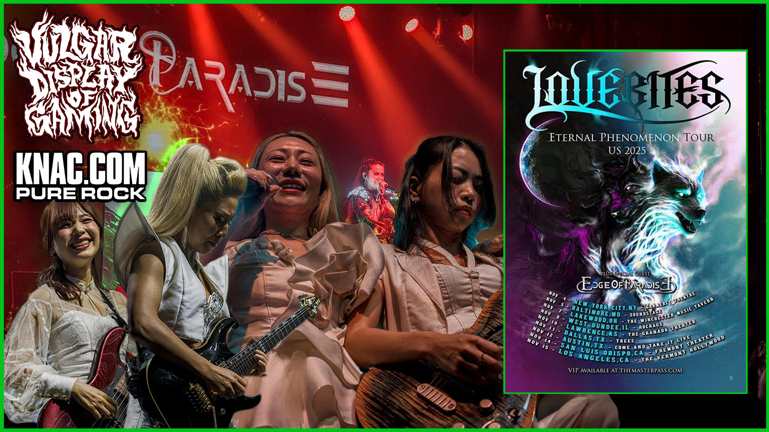 LOVEBITES, EDGE OF PARADISE In Los Angeles, CA With Photos!