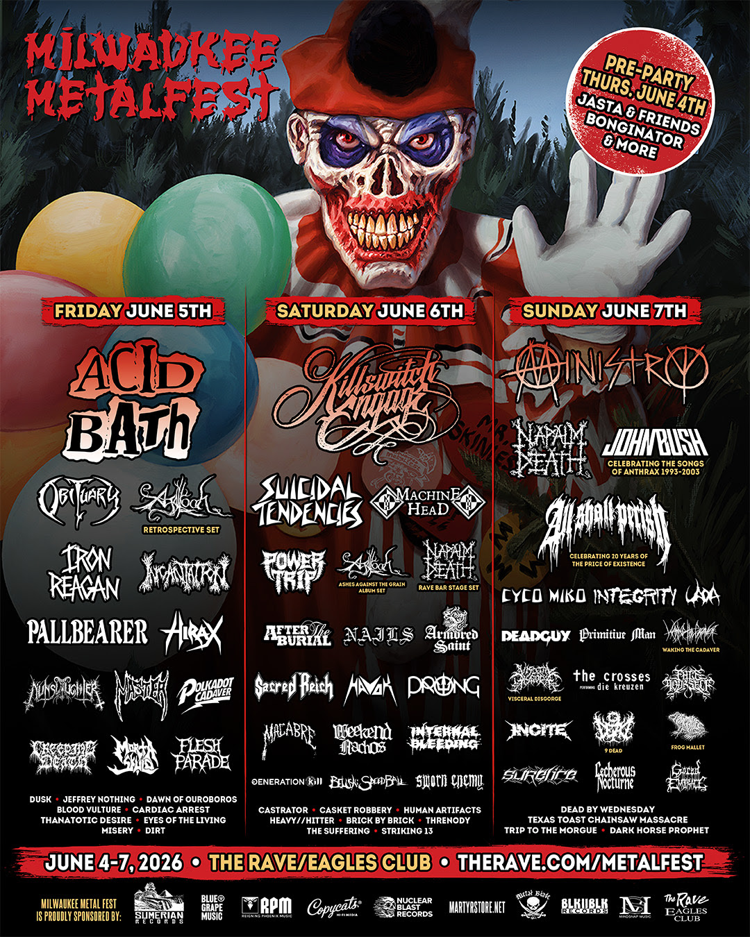 MILWAUKEE METAL FESTIVAL 2026 Reveals Final Festival Lineup