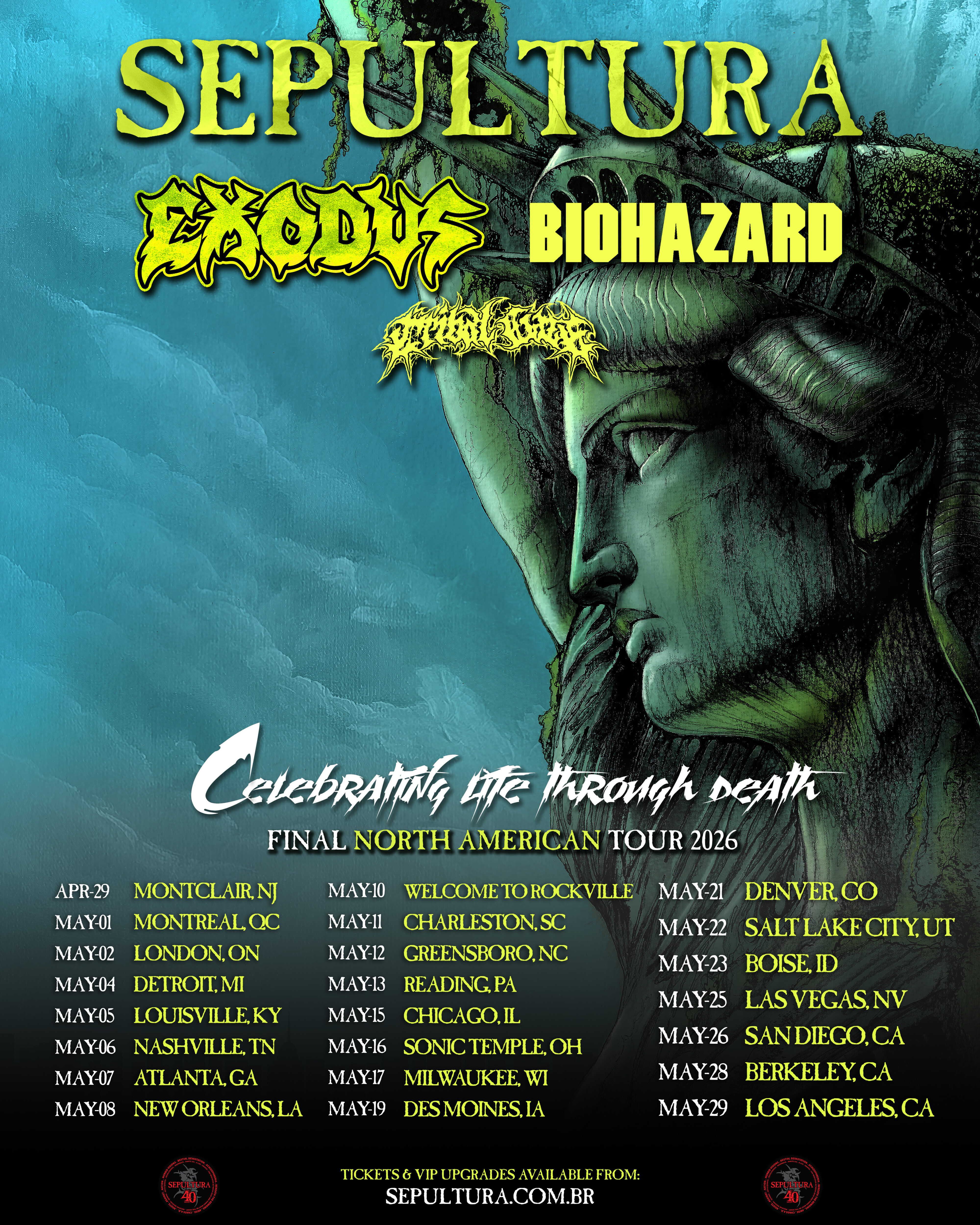 SEPULTURA ANNOUNCE THEIR FINAL NORTH AMERICAN TOUR