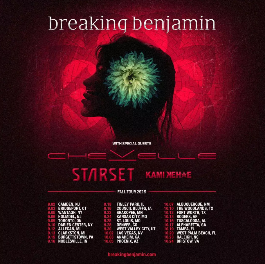 BREAKING BENJAMIN Announce 2026 North American Tour