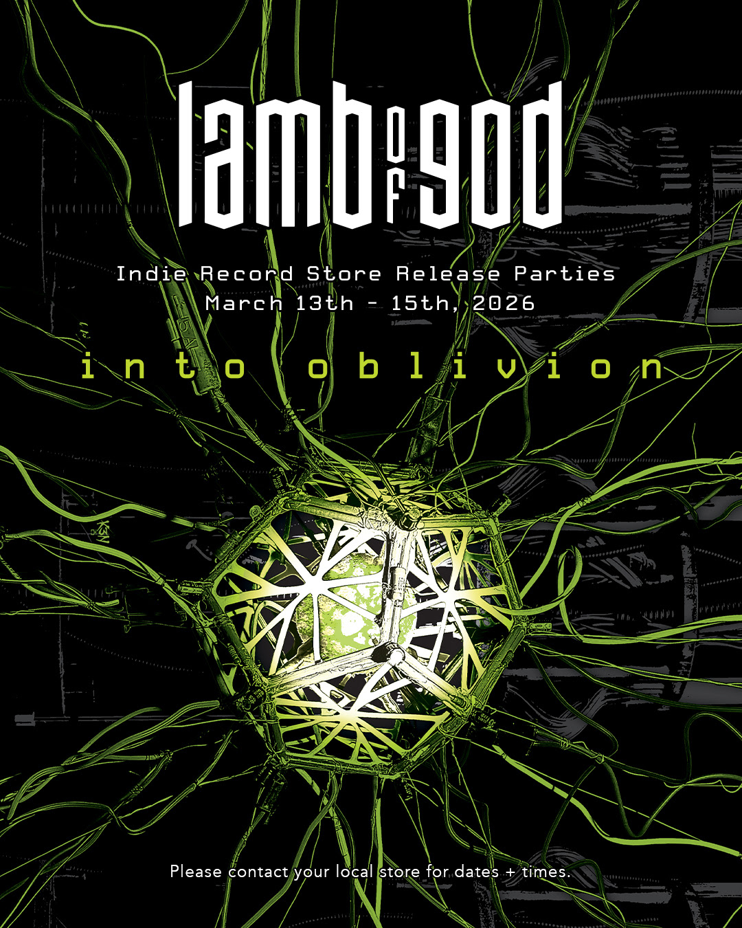 LAMB OF GOD CELEBRATE INTO OBLIVION WITH NATIONWIDE RELEASE WEEKEND LISTENING PARTIES AT INDEPENDENT RECORD STORES
