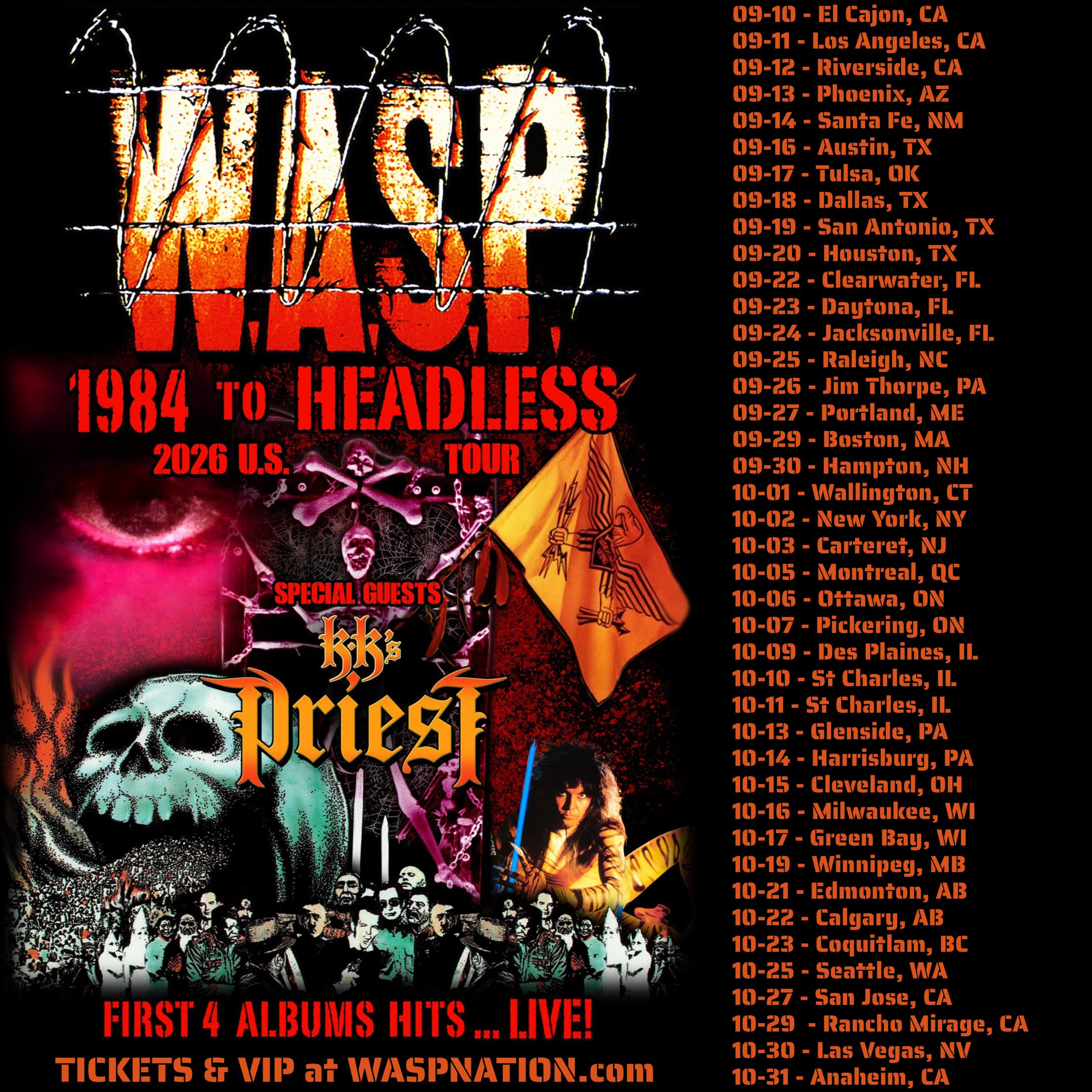 W.A.S.P. Announce the ‘1984 To Headless’ 2026 North America Tour