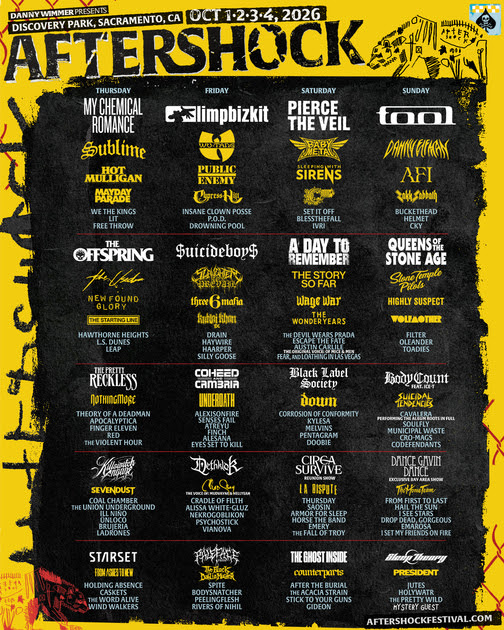 AFTERSHOCK Festival Reveals 2026 Band Lineup