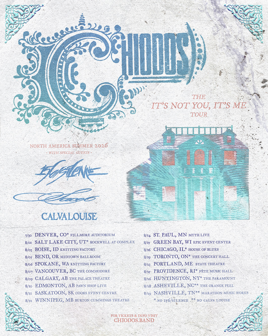 CHIODOS ANNOUNCE ‘IT’S NOT YOU, IT’S ME’ SUMMER 2026 NORTH AMERICAN TOUR