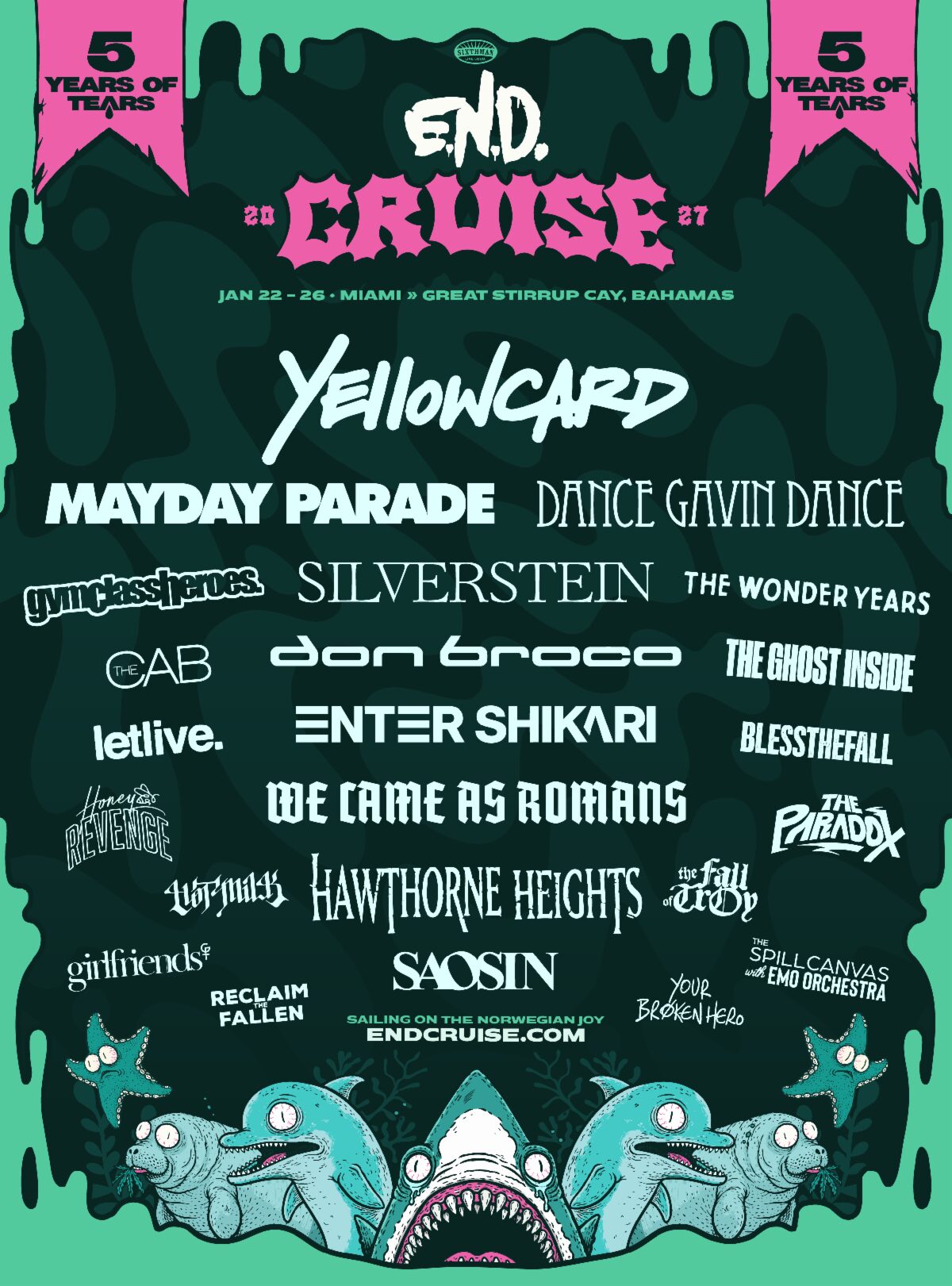 EMO’S NOT DEAD Announces Lineup For 5th Annual Cruise