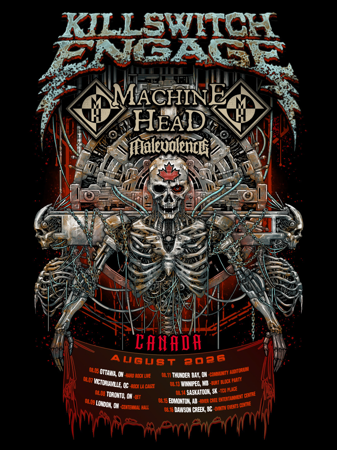 KILLSWITCH ENGAGE ANNOUNCE HEADLINE CANADIAN TOUR DATES FOR AUGUST