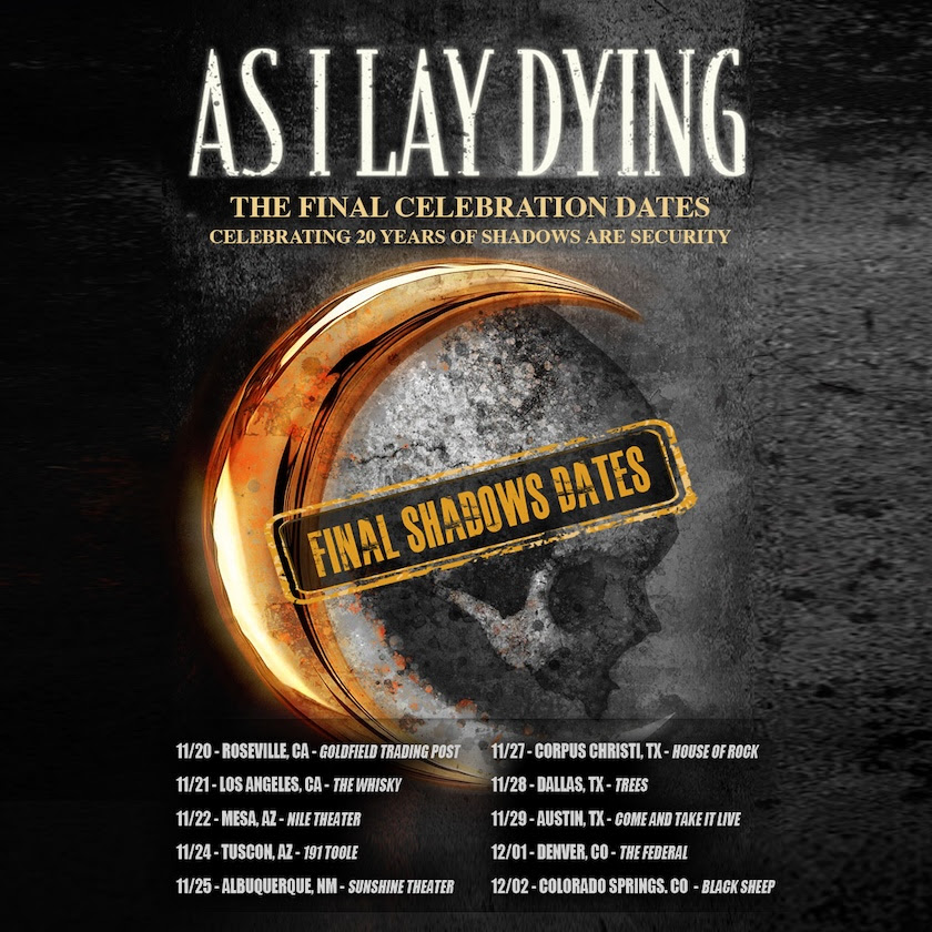 AS I LAY DYING ANNOUNCE FALL U.S. HEADLINING TOUR