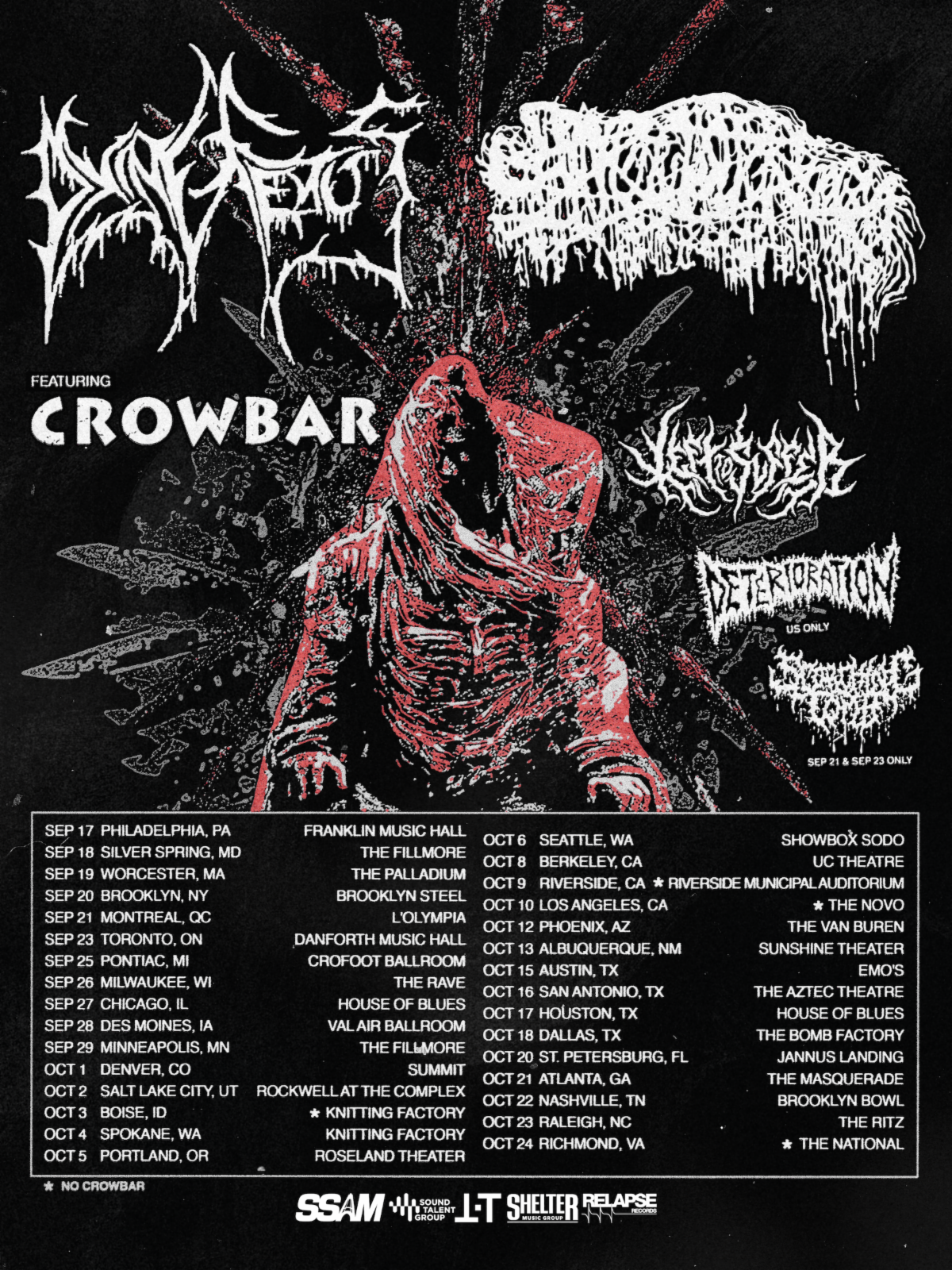 DYING FETUS Announce Fall Co-Headline Tour with SANGUISUGABOGG